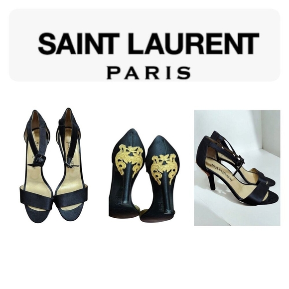 Saint Laurent Heels Black Women's Size 7.5 M - Picture 14 of 14